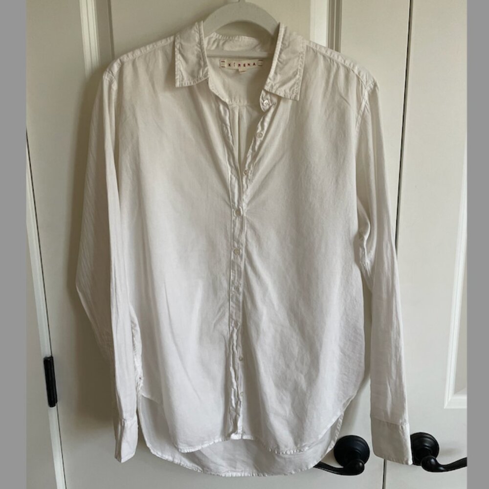 White Xirena Beau Shirt, 100% Cotton